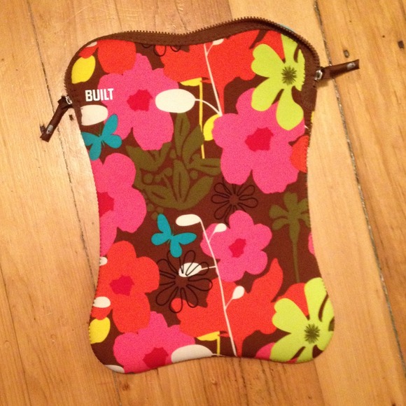 BUILT Laptop Sleeve- funky floral pattern