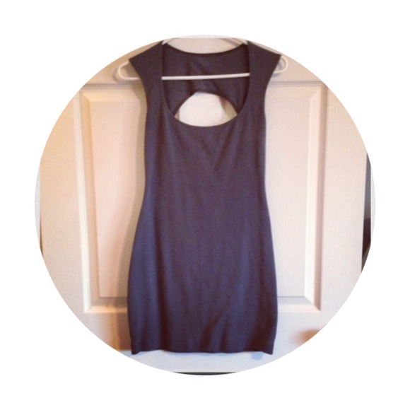 Gray cut out dress