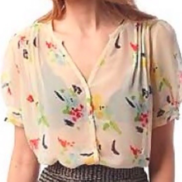 Pins and Needles Floral Chiffon Blouse
