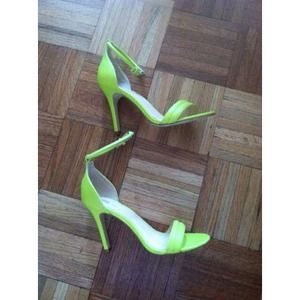 Prabal Gurung for target neon green strappy heels