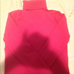 Hot pink turtle neck sweater