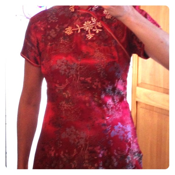 Gorgeous red, vintage kimono dress