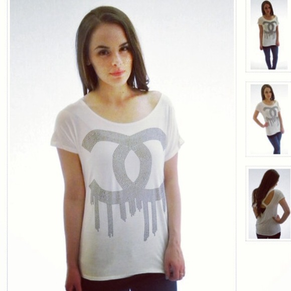 Chanel rhinestones top