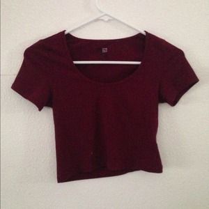 SOLD Maroon crop top