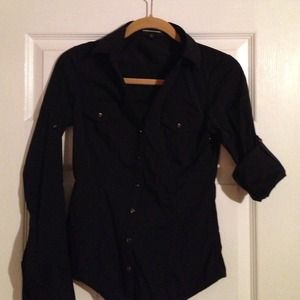 Black military style 3/4 or Long sleeve