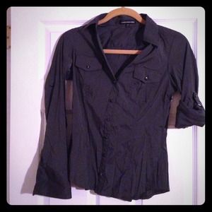 Military style top, 3/4 or full sleeve