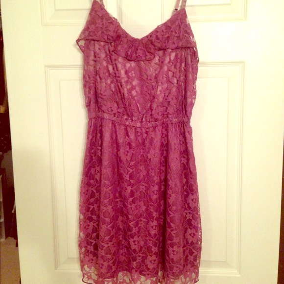 Purple lace dress