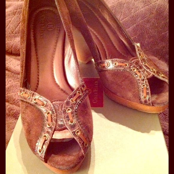 Cole Haan Suede wedges!