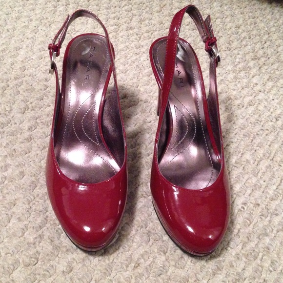 Red tahari sling backs size 6
