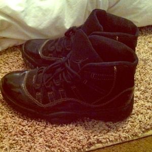 Traded!!!        Gold and black Jordan's