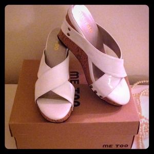 White Patent Wedge Sandals *NEW