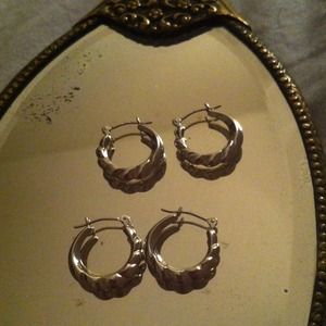 Silver hoops price cut!!! ✂✂