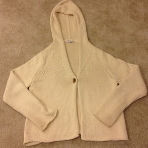 Cream Gap hooded single button sweater