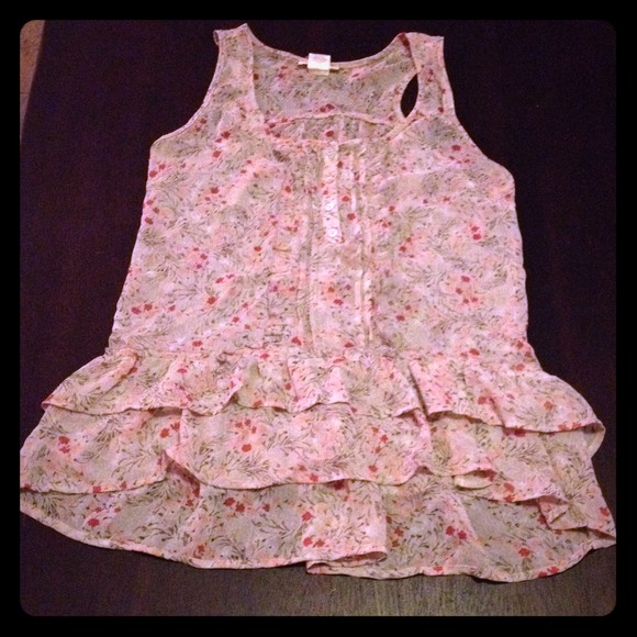 Hi-low racer back sheer tank
