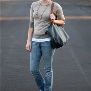 Navy longchamp inspired handbag