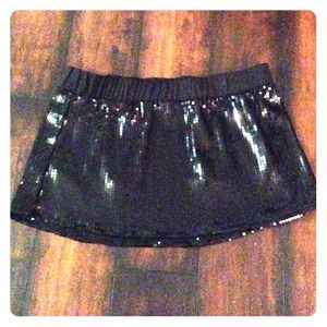 Fredrick's of Hollywood black sequence miniskirt