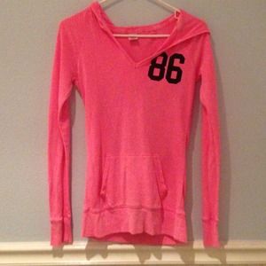 Victoria's Secret PINK Neon Pink Thermal Hoodie