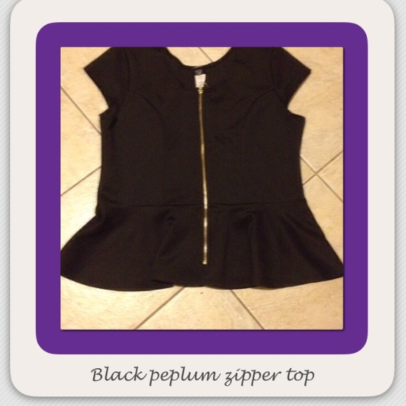 Black peplum top/ skirt