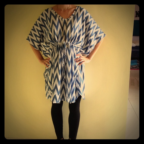 handmade Dresses & Skirts - Beautiful chevron print kaftan dress