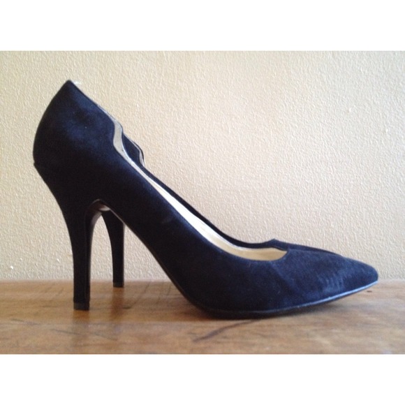 SOLD - Calvin Klein Black Suede Pumps