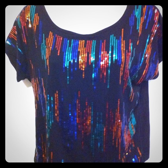 Multicolored sequin shirt