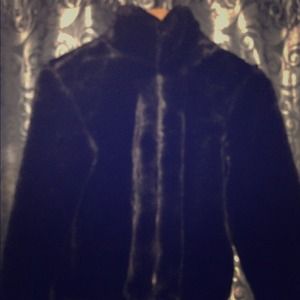 Girls Gap Fur black Jacket