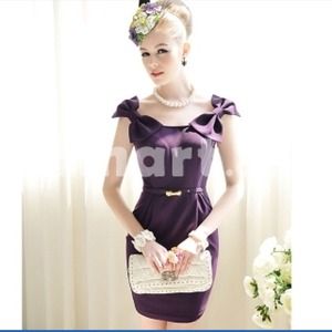 Purple bowknot dress <3