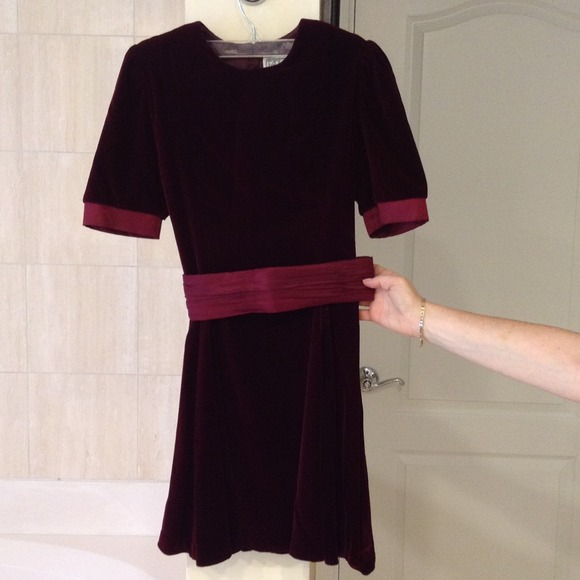 Burgundy suede Girls bridesmaid dress size 10