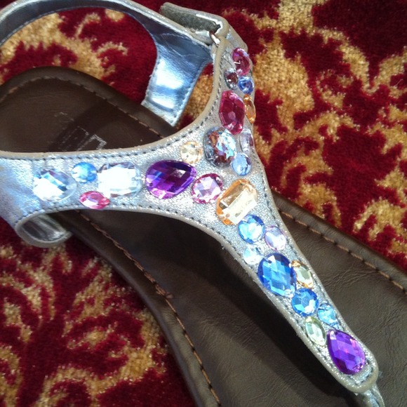 blinged out gladiator sandals