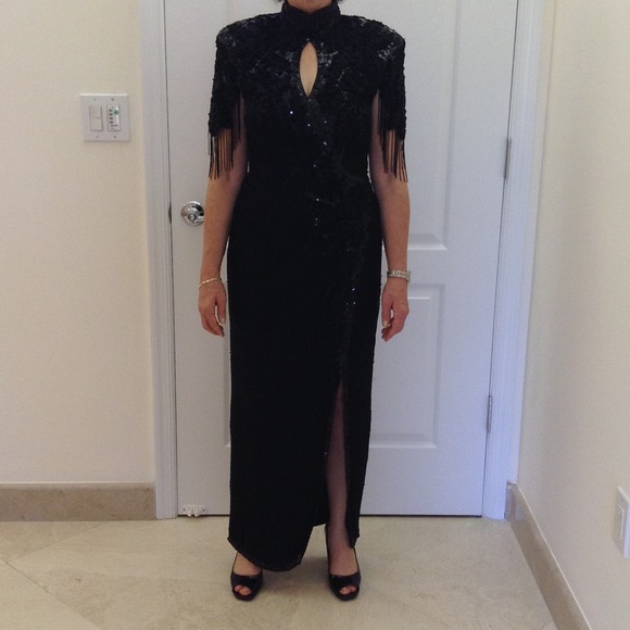 Great Gatsby style, Black tie beaded dress