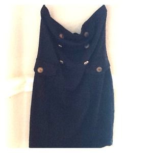 Black Dress with Gold buttons