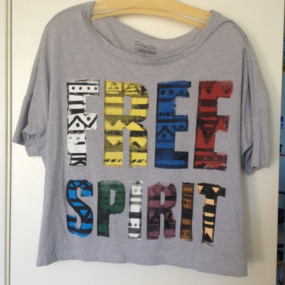 Grey free spirit top