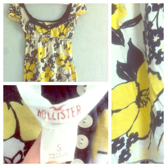 Open-necked floral shirt.