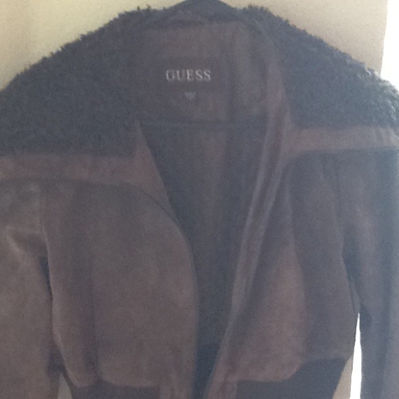 Guess brown leather jacket - Picture 2 of 3