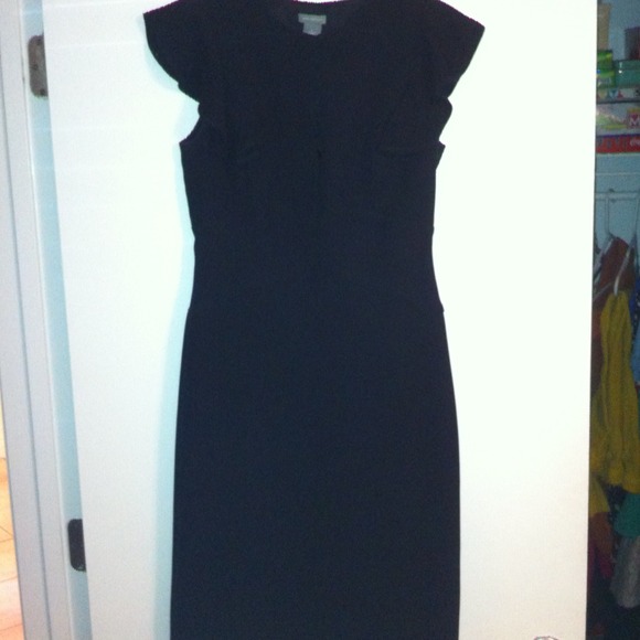 Anne Taylor Simple Black Fitted Dress
