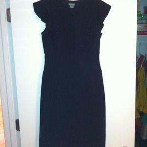 Anne Taylor Simple Black Fitted Dress
