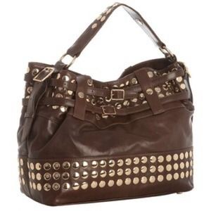 Rebecca Minkoff studded "devote" bag brown/gold