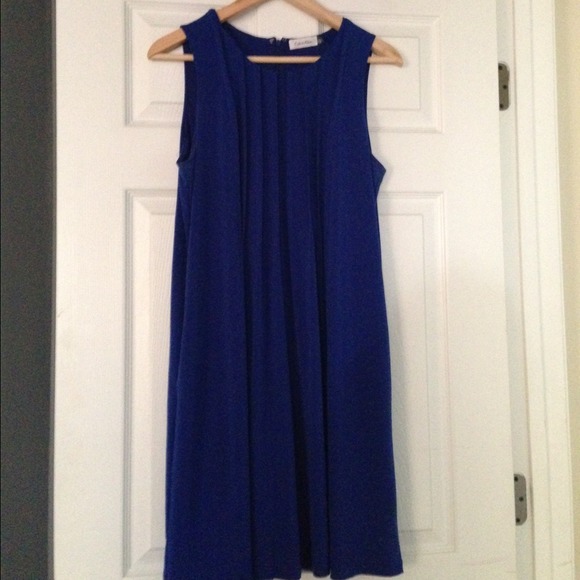 Beautiful electric blue pleated dress