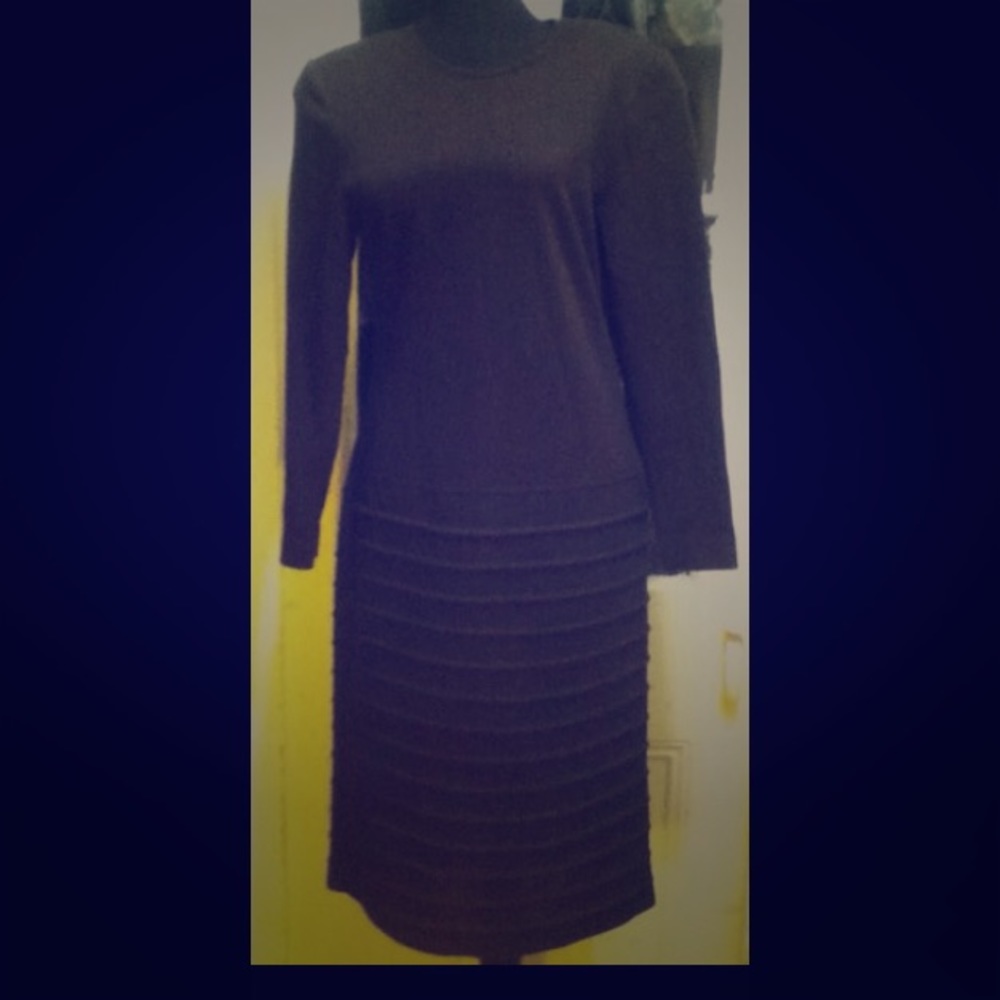 Vintage 1980's David Warren NY 3/4 Length Dress