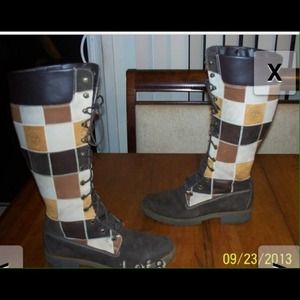 Tall timberland patch boots