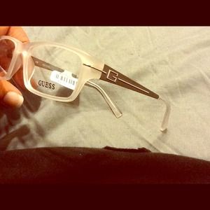 Sold New Guess white frosted frames.