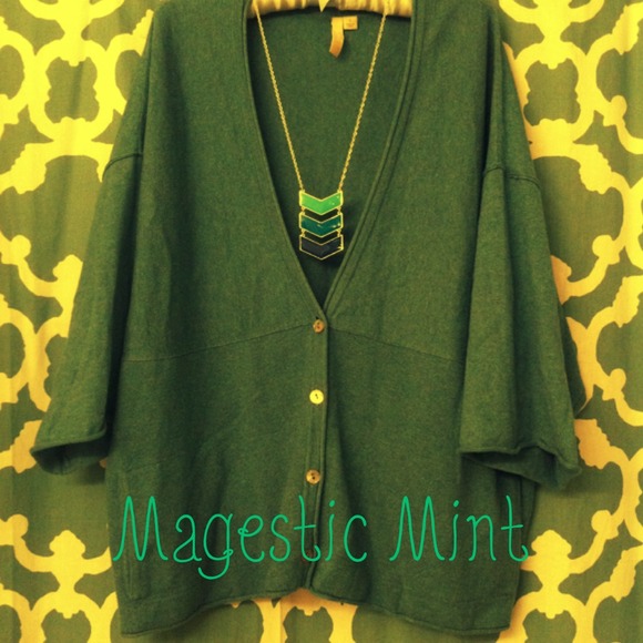 ❌Traded. Oversized Mint/Teal Sweater
