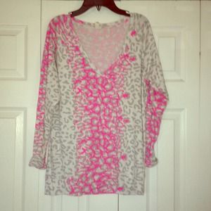 Leopard print sweater size small