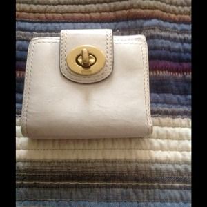 Cute white coach wallet! Authentic