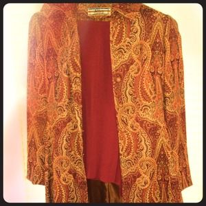 Allen paisley jacket pantsuit