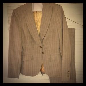 Brown stripe pantsuit