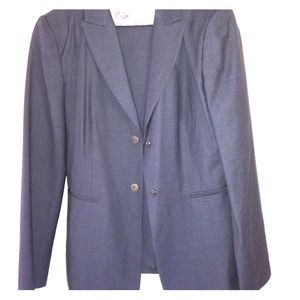 Grey pinstripe pantsuit