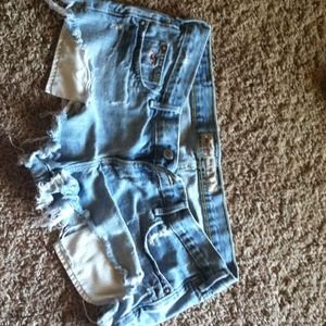 Hollister distressed jean shorts