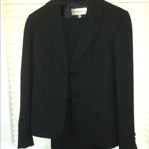 Black pin-stripe pant suit