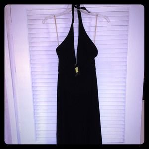 BCBG Black halter top dress